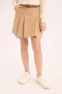DeFacto Arched pleated Gabardine Skirt Girls' - Image 4