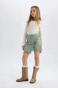 DeFacto Gabardine Shorts Skirt Girls'