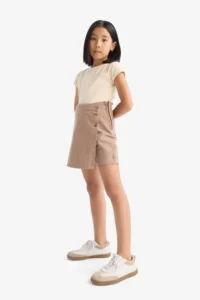 DeFacto Gabardine Shorts Skirt Girls' - Image 2
