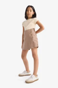 DeFacto Gabardine Shorts Skirt Girls' - Image 3