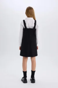 DeFacto Strappy Gabardine Salopet Dress Girl - Image 5