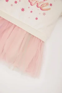 DeFacto Baby Girl Barbie Long Sleeve Tulle Dress - Image 2