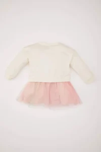 DeFacto Baby Girl Barbie Long Sleeve Tulle Dress - Image 3