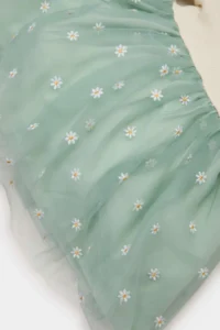 DeFacto Baby Girl Floral Long Sleeve Tulle Dress - Image 4