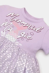 DeFacto Printed Short Sleeve Summer Tulle Dress Baby Girl - Image 2