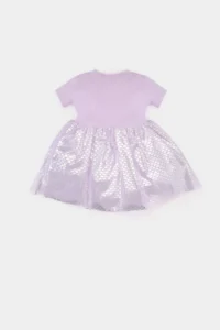 DeFacto Printed Short Sleeve Summer Tulle Dress Baby Girl - Image 4