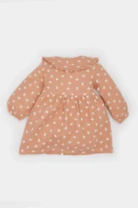DeFacto Floral Long Sleeve Muslin Dress for Baby Girl - Image 4