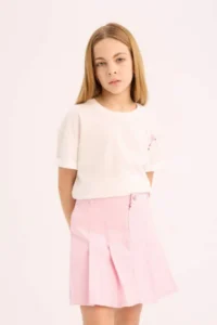 DeFacto pleated Gabardine Skirt Girls'