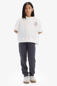 DeFacto Girl's Elastic Waist Jogger Sweatpants - Image 2