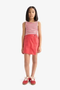 DeFacto Rejection Gabardine Shorts Skirt Girls' - Image 2