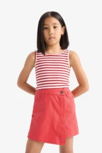 DeFacto Rejection Gabardine Shorts Skirt Girls' - Image 4