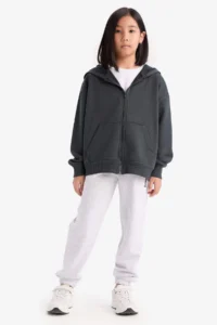 DeFacto Elastic Waist Printed Jogger Sweatpants Girls - Image 2