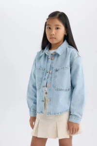 DeFacto Cotton denim Jacket Girls' - Image 4