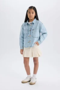 DeFacto Cotton denim Jacket Girls' - Image 5
