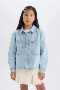 DeFacto Cotton denim Jacket Girls' - Image 6