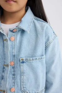 DeFacto Cotton denim Jacket Girls' - Image 7