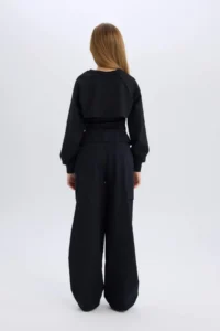 DeFacto Wide Leg Cargo Wide Leg Cotton Trousers Girls - Image 7