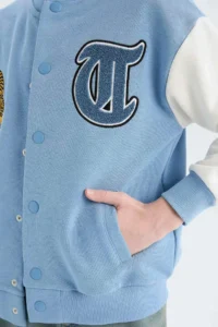 DeFacto Printed College Collar Bomber Jacket Boy - Image 6