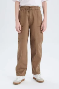 DeFacto Loose Fit Elastic Waist Twill Trousers Boy - Image 5