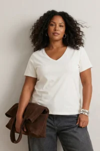 Trendyol Curve Multicolored 2 Sets Paket Basic Knitting Plus Size T-Shirt - Image 2