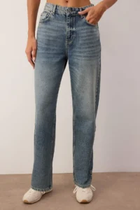 TRENDYOLMİLLA Light Blue High Waist NEW Mom 100% Cotton Non-Stretch jeans - Image 3