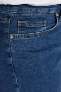 Trendyol Curve Buz Mavisi High Waist Flexible skinny denim Shorts & Bermuda - Image 4