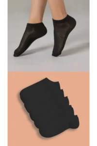BGK Unisex Black 5’li Slippers Socks Seti