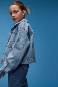 DeFacto Girls' Cotton denim Jacket - Image 3