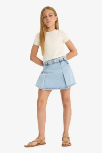 DeFacto Cotton Jeans Shorts Skirt Girls' - Image 3