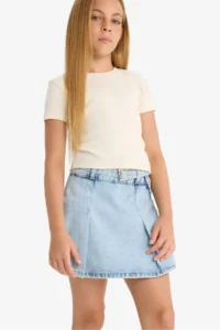 DeFacto Cotton Jeans Shorts Skirt Girls' - Image 5