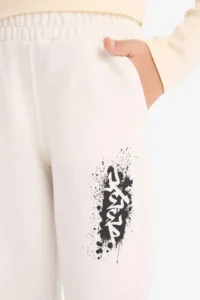 DeFacto Elastic Waist Printed Jogger Sweatpants Girls - Image 5