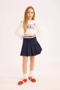DeFacto pleated Gabardine Skirt Girls' - Image 5