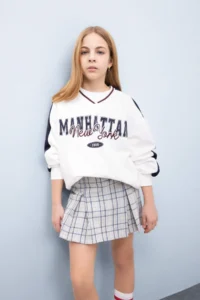 DeFacto Checkered Pleated Skirt Girls' - Image 2