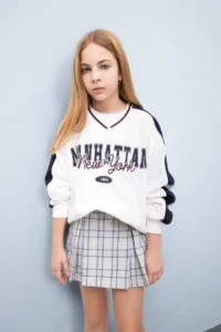 DeFacto Checkered Pleated Skirt Girls' - Image 3
