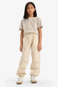 DeFacto Parachute Jogger Hem Pants Girls' - Image 3