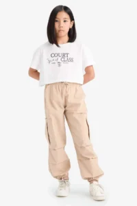 DeFacto Parachute Cargo Pocket Jogger Trousers Girls - Image 2
