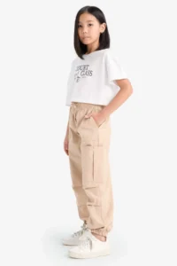 DeFacto Parachute Cargo Pocket Jogger Trousers Girls - Image 3