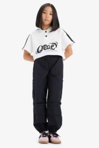 DeFacto Parachute Cargo Jogger Trousers Girls - Image 2