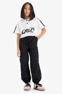 DeFacto Parachute Cargo Jogger Trousers Girls - Image 3