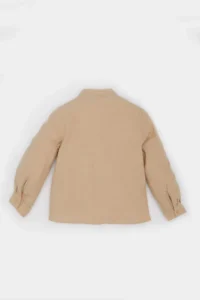 DeFacto Baby Boy Flamed Poplin Long Sleeve Basic Plain Shirt - Image 4