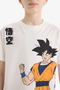DeFacto 100% Cotton Dragon Ball Printed Elastic Waist Pajama Set for Boys - Image 5