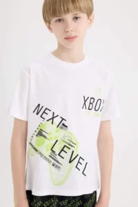 DeFacto 100% Cotton Xbox Printed Elastic Waist Pajama Set for Boy - Image 4