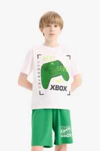 DeFacto 100% Cotton Xbox Printed Elastic Waist Pajama Set for Boy - Image 3