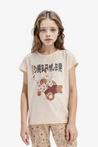 DeFacto Pajama Set Printed Short Sleeve Top Patterned Bottom Girl Child - Image 2