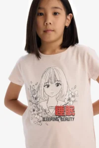 DeFacto 100% Cotton Anime Printed Pajama Set Girls - Image 4