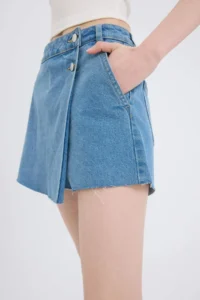 DeFacto High Waist Jeans Shorts Skirt - Image 5