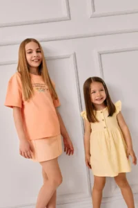 DeFacto Basic Plain Short Sleeve Flared Poplin Summer Dress for Baby Girl - Image 2
