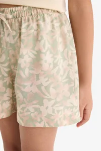 DeFacto Floral Patterned Viscose Shorts Girls' - Image 5