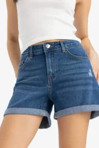 DeFacto High Waist skinny Leg Jeans Shorts - Image 7