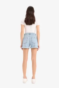 DeFacto High Waist Pocket Washed Skinny Jean Shorts - Image 8